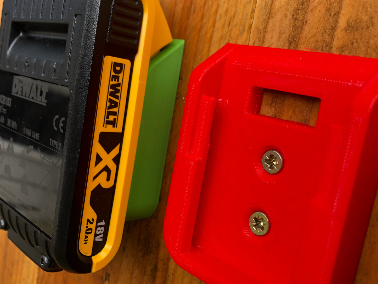 Battery Mount/Holder for Dewalt 18V and 20V Batteries
