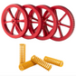Creality Aluminium Bed Levelling Nuts (Handles/Wheels) and Springs